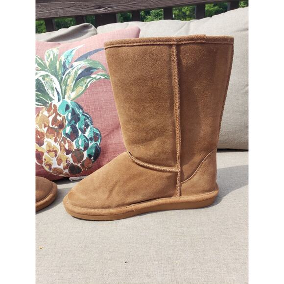BearPaw Suede Leather Shearling Lined Brown Boots size 11 - Picture 9 of 12